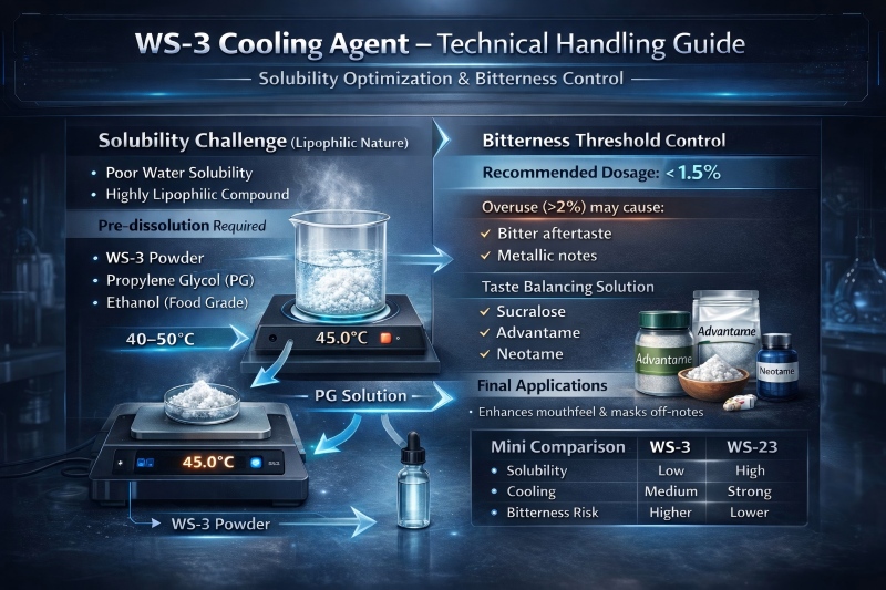 Master formulator blending WS-23 and WS-3 for the perfect cooling balance